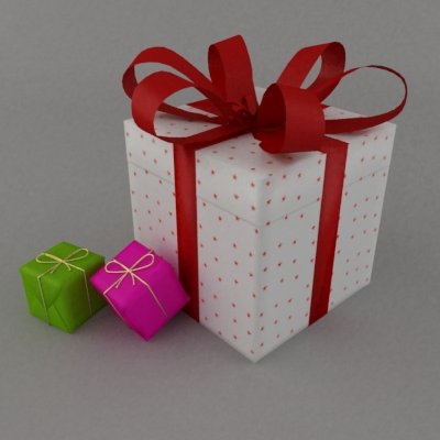 gifts Model 3D .c4d .max .obj .3ds .fbx .stl .blend 