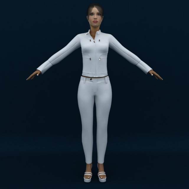 female 3D Model .c4d .max .obj .3ds .fbx .stl .blend 