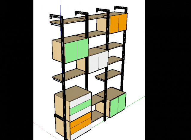 scaffale 3D Model .c4d .max .obj .3ds .fbx .stl .blend 