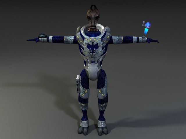 alien animated 3D Model .c4d .max .obj .3ds .fbx .stl .blend 