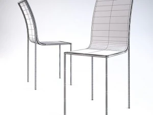 orange modern chair 3D Model
