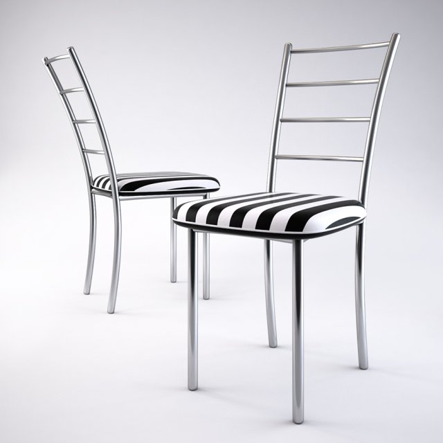 metal chair Modelo 3D .c4d .max .obj .3ds .fbx .stl .blend 
