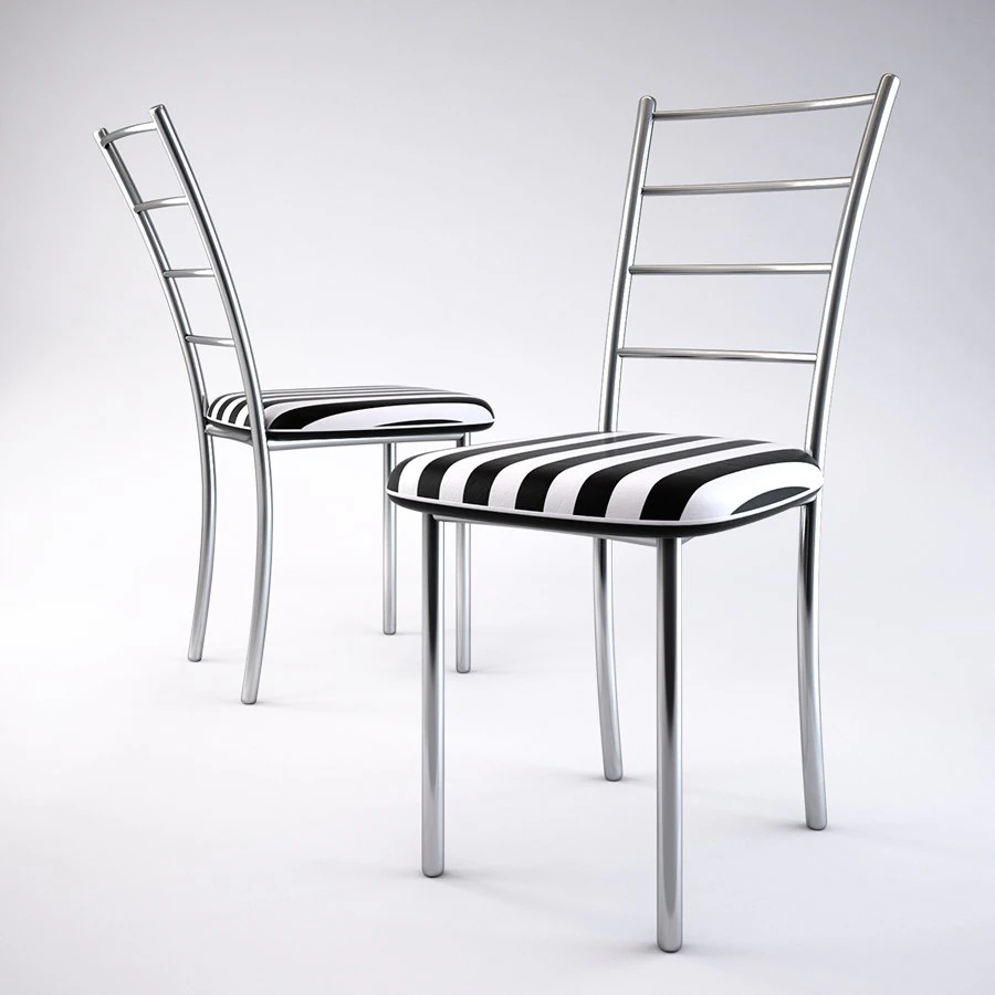 metal chair 3D Model .c4d .max .obj .3ds .fbx .stl .blend 