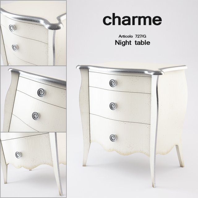 charme night table articolo 727g 3D 模型 .c4d .max .obj .3ds .fbx .stl .blend 