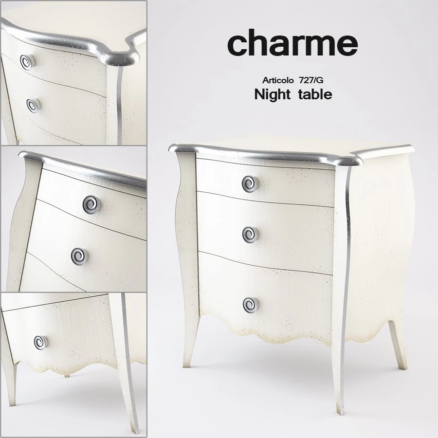 charme night table articolo 727g 3D Model .c4d .max .obj .3ds .fbx .stl .blend 