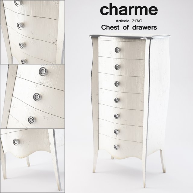 charme chest of drawers articolo 717g 3D 模型 .c4d .max .obj .3ds .fbx .stl .blend 