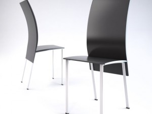 black metal chair Model 3D