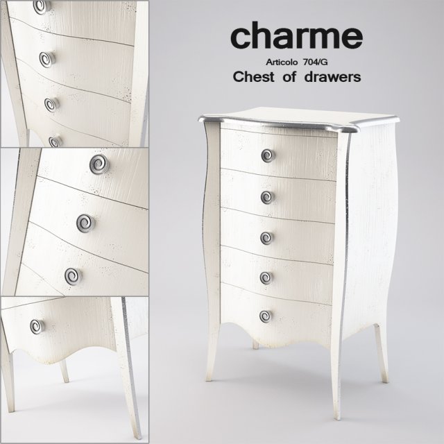 charme chest of drawers articolo 704  g Modelo 3D .c4d .max .obj .3ds .fbx .stl .blend 