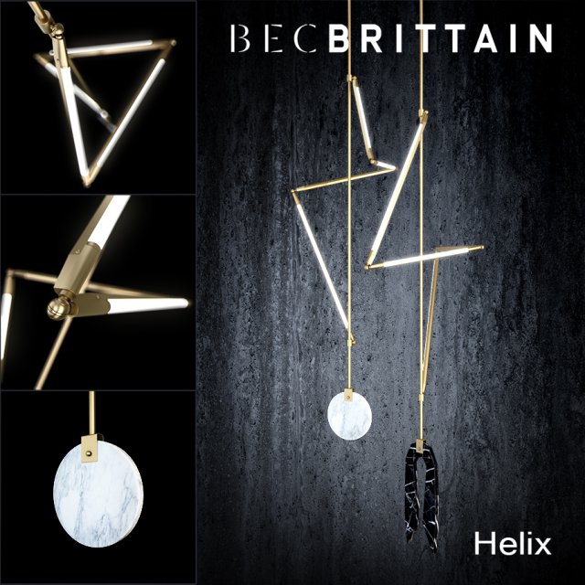bec brittain helix hanging lamp Modelo 3D .c4d .max .obj .3ds .fbx .stl .blend 