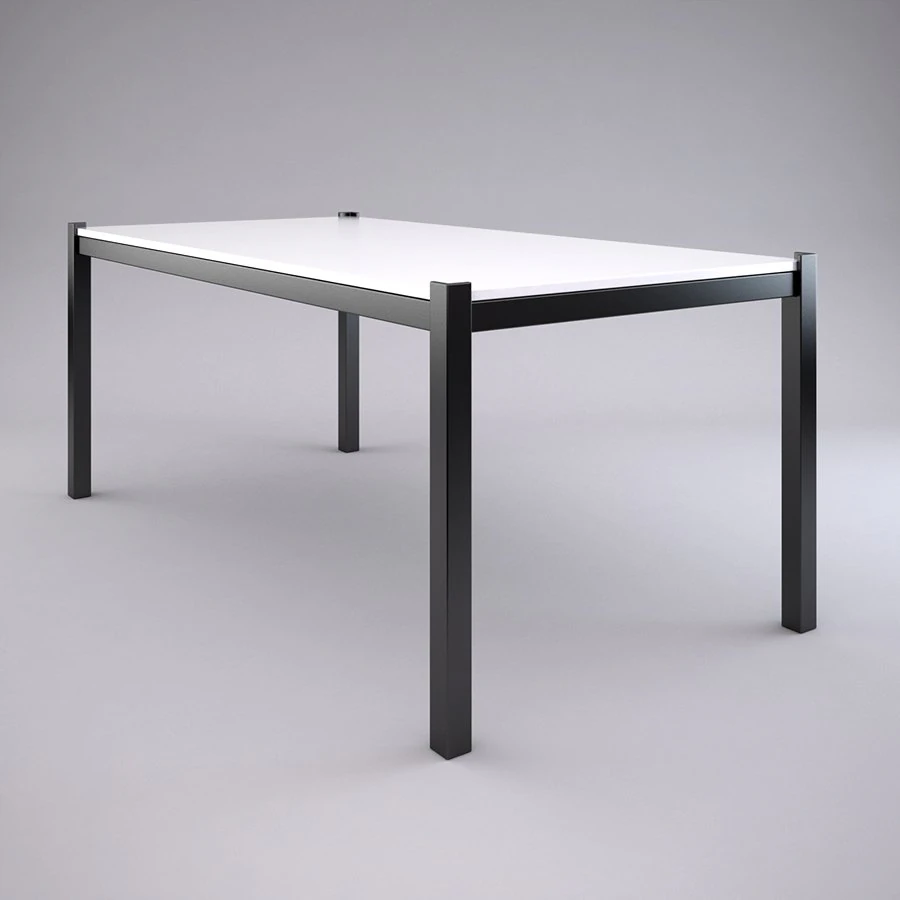 czarno-biały st&oacute;ł Model 3D .c4d .max .obj .3ds .fbx .stl .blend 