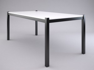 black and white table 3D Model
