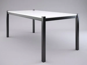 黑色和白色的桌子 3D 模型