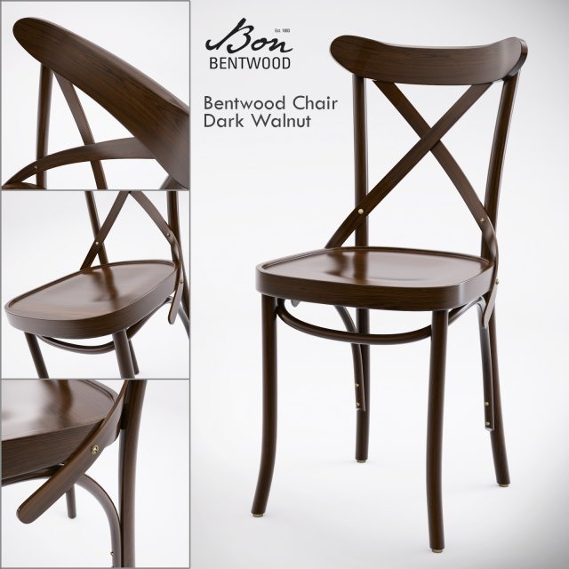bon bentwood chair 3D 模型 .c4d .max .obj .3ds .fbx .stl .blend 
