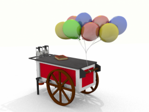 simple balloon stand Model 3D