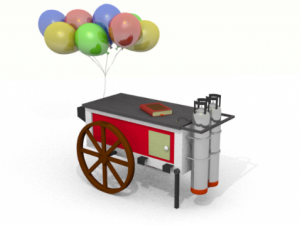 simple balloon stand 3D मॉडल