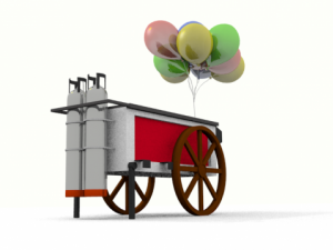 simple balloon stand 3D मॉडल