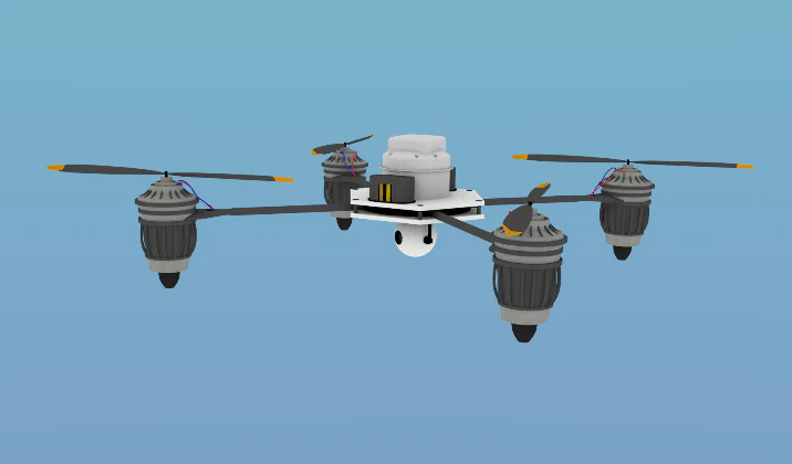 drone 3D Model .c4d .max .obj .3ds .fbx .stl .blend 