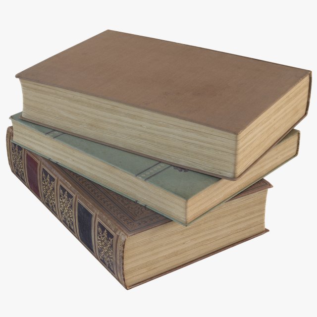 old books 3D Model .c4d .max .obj .3ds .fbx .stl .blend 