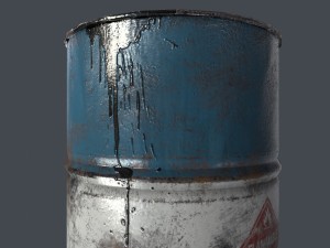 oil barrel lowpoly Modelo 3D