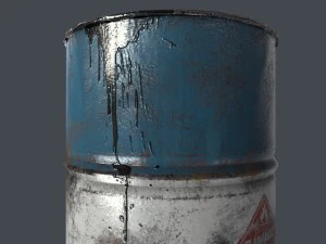 oil barrel lowpoly 3D Model