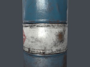 oil barrel lowpoly Modelo 3D