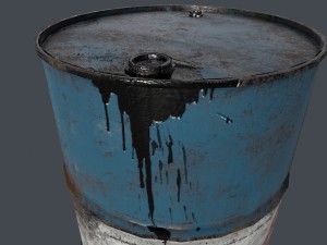 oil barrel lowpoly Modelo 3D
