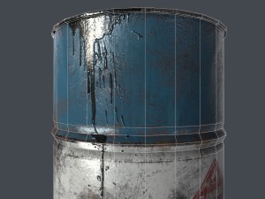 oil barrel lowpoly Modelo 3D