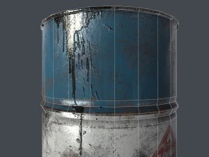 oil barrel lowpoly 3D Model