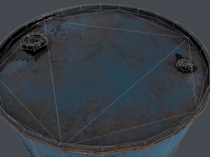 oil barrel lowpoly Modelo 3D