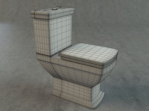 cezares palermo toilet bidet Modelo 3D