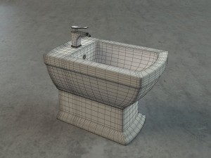 cezares palermo toilet bidet Modelo 3D