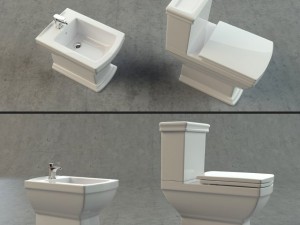cezares palermo toilet bidet Modelo 3D