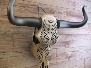 cow skull carved 3D Model