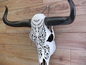 cow skull carved 3D Model