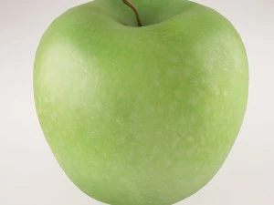 apples set with bowl and dish 3D Model