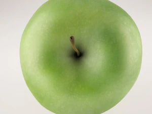 apples set with bowl and dish 3D Model