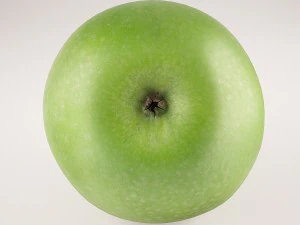 apples set with bowl and dish 3D Model