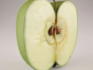 apples set with bowl and dish 3D Model