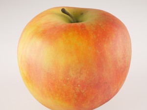 apples set with bowl and dish Modelo 3D
