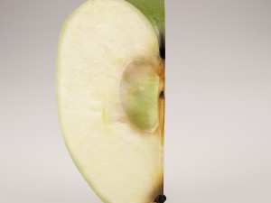 apples set with bowl and dish Modelo 3D