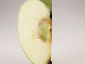 apples set with bowl and dish 3D Model