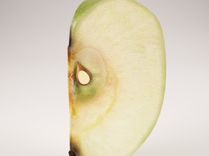 apples set with bowl and dish Modelo 3D