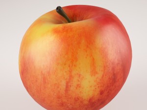 apples set with bowl and dish Modelo 3D