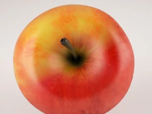 apples set with bowl and dish 3D Model