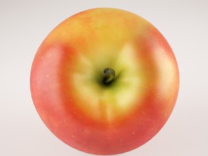 apples set with bowl and dish Modelo 3D