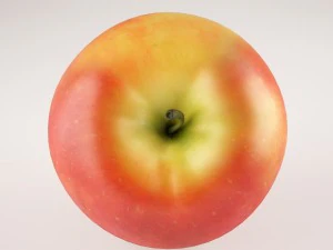 apples set with bowl and dish 3D Model