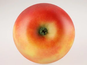 apples set with bowl and dish 3D Model