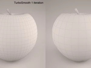 apples set with bowl and dish 3D Model