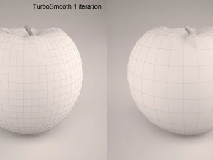 apples set with bowl and dish 3D Model