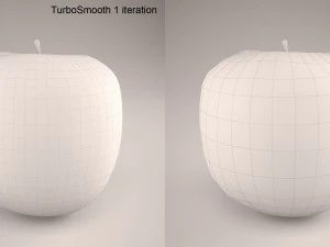 apples set with bowl and dish 3D Model